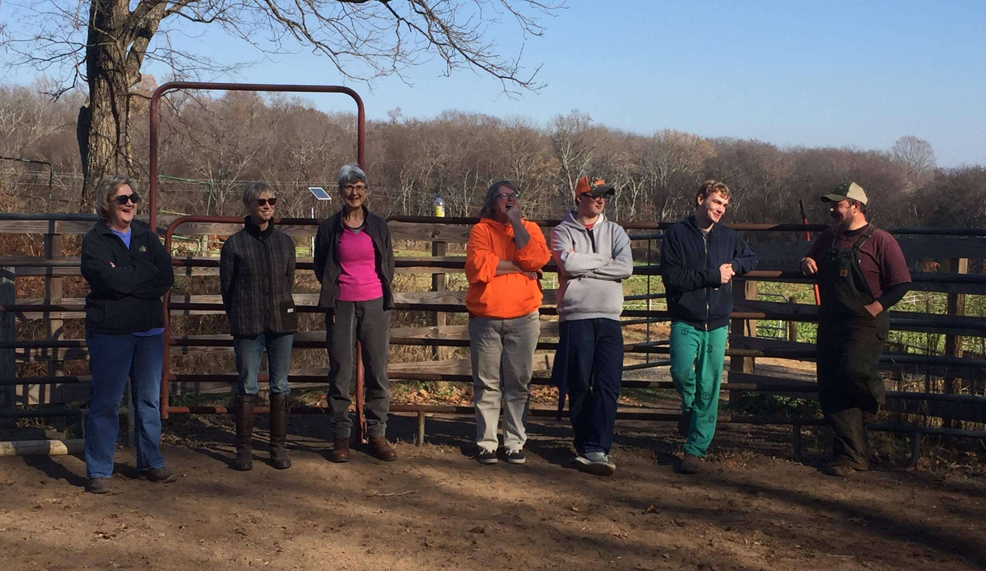 Horseriding during volunteer training session